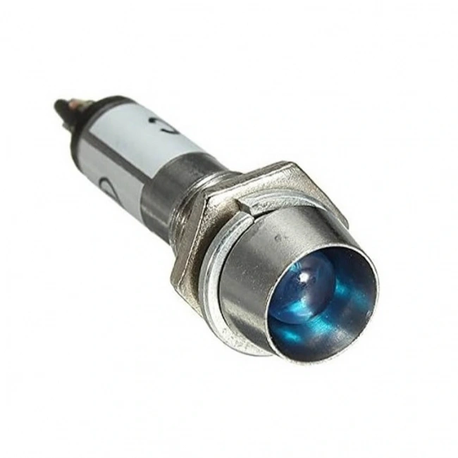 IC-225 8mm Sinyal Lambası Metal 220V Mavi