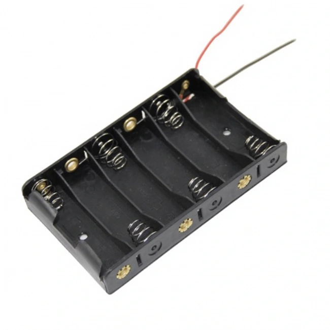 IC-234B AA Pil Yuvası 6lı Yan Yana