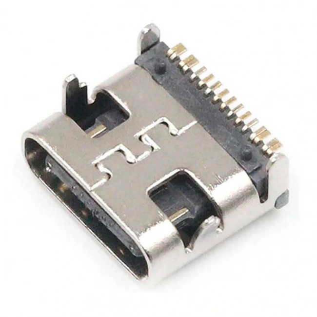 IC-266B-4 Dişi Type-C Soket USB-C Konnektör Şase 16 Pin