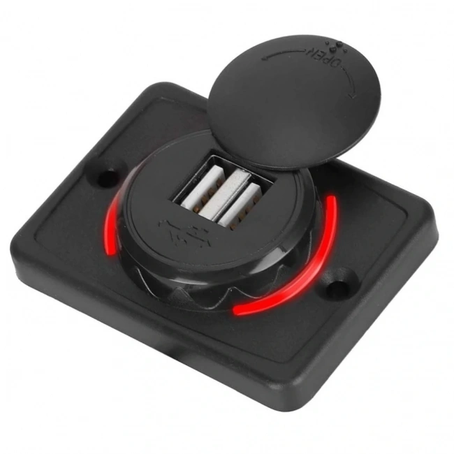 IC-266C-2 Pano Tip İkili USB Kulaklı - Şarj Soketi