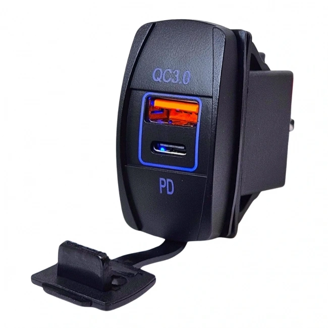 IC-266C-4 Marin Tip İkili USB 3.0 + Type-C Şarj Soketi