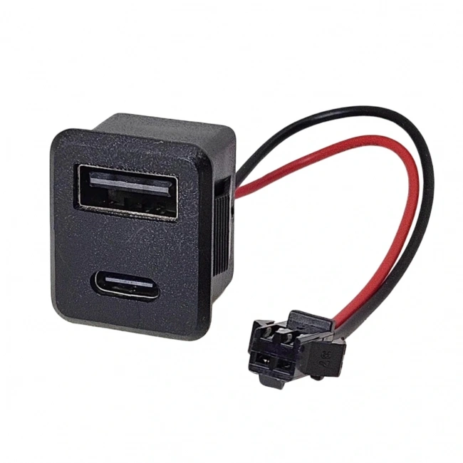 IC-266T-4 Pano Tip Kare Type-C + USB Şarj Soketi