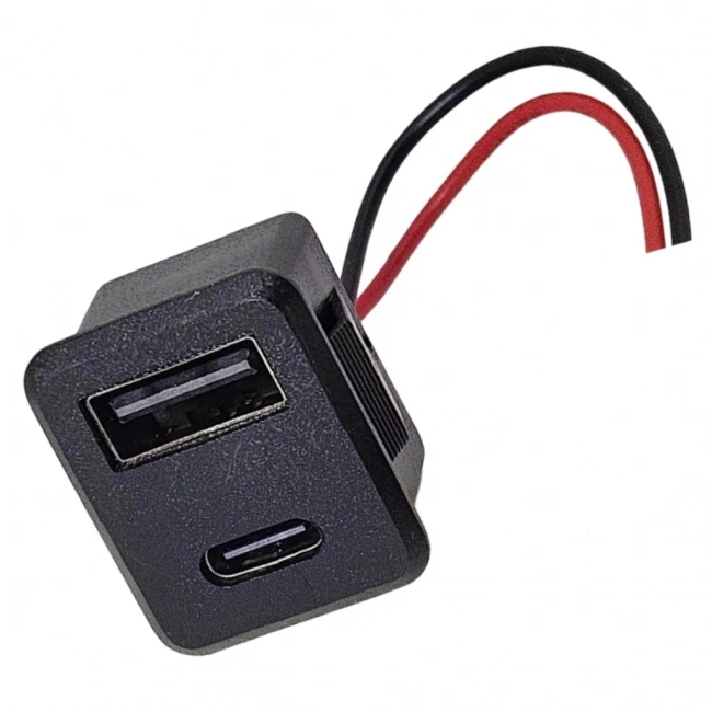 IC-266T-4 Pano Tip Kare Type-C + USB Şarj Soketi