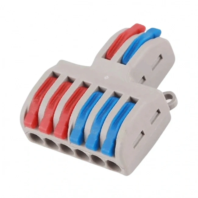 IC-272A 2 Giriş 6 Çıkış Vidasız Mandallı Buat Klemensi CH-623