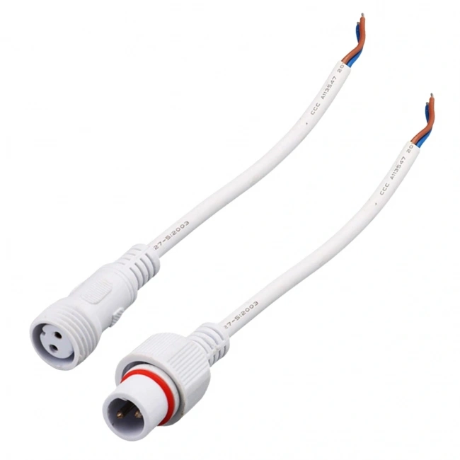 IC266K Kablolu IP67 Konektör Takım 2 Pin Beyaz