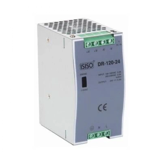 IDR-120-24 - 120W 24VDC 5A Raya Montajlı Güç Kaynağı