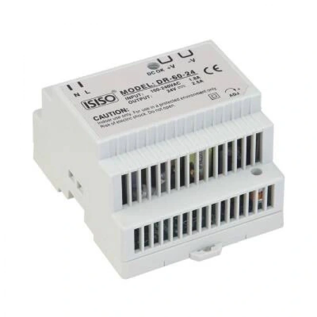 IDR-60-12 - 60W 12VDC 4.5A Raya Montajlı Güç Kaynağı