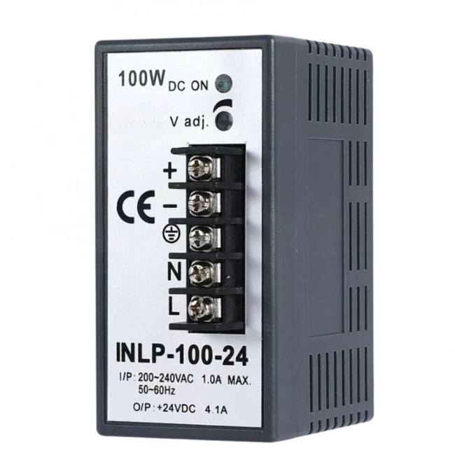 INLP-100-24 - 100W 24VDC 4.1A Raya Montajlı Güç Kaynağı