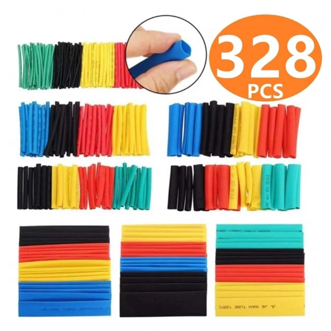 Isı İle Daralan Shrink Boru Makaron Kablo Yalıtım Set 328 Parça