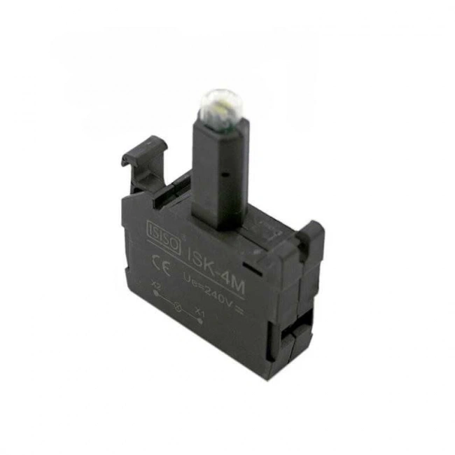 ISK-4M 220V Buton Işık Kontağı - Kırmızı