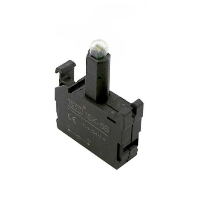 ISK-5B 24V Buton Işık Kontağı - Sarı