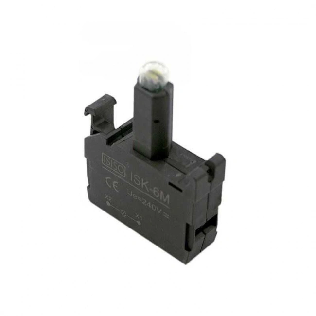 ISK-6M 220V Buton Işık Kontağı - Mavi