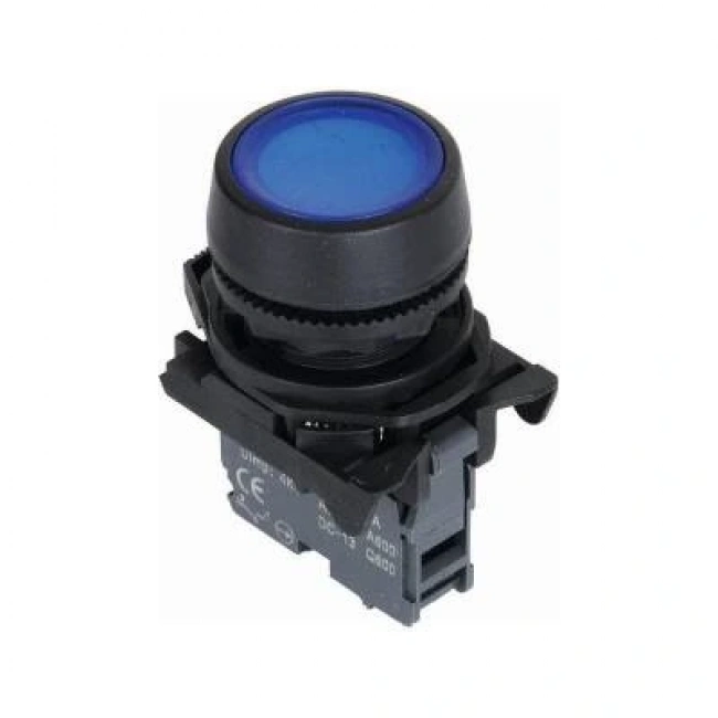 ISP-AA61 Yaylı Push Buton - Mavi