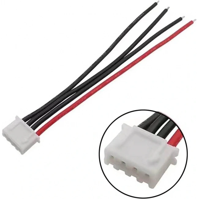 JST-XH 2.54mm 4 Pin 26AWG 20cm Tek Damarlı Dişi Bağlantı Kablosu