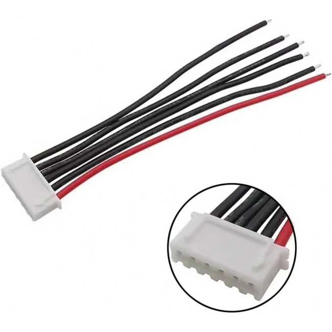 JST-XH 2.54mm 6 Pin 26AWG 20cm Tek Damarlı Dişi Bağlantı Kablosu