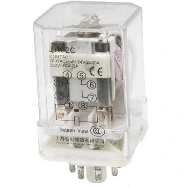 JTX-2C AC 380V 8 Pin 2NO + 2NC Elektromanyetik Röle