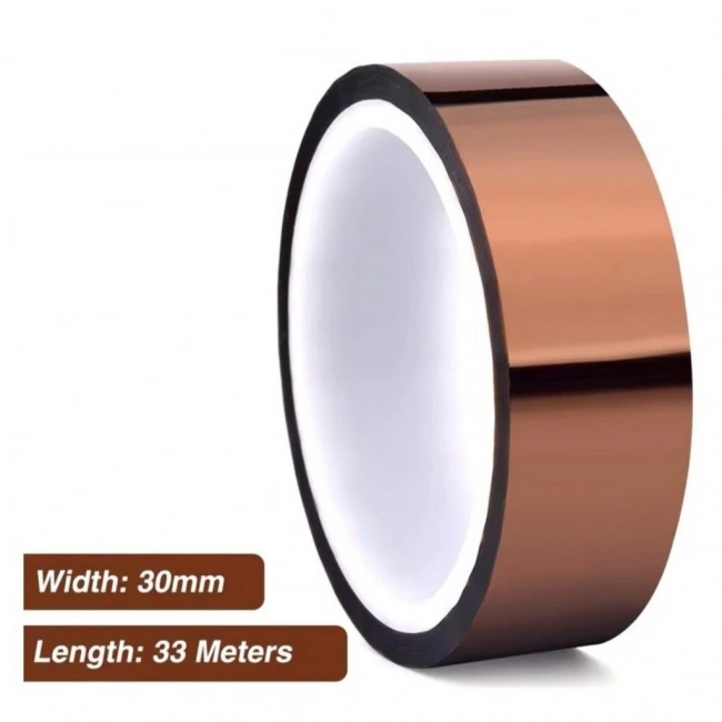 Kapton Bant 30mmx33m Yüksek Isıya Dayanıklı Yanmaz Bant