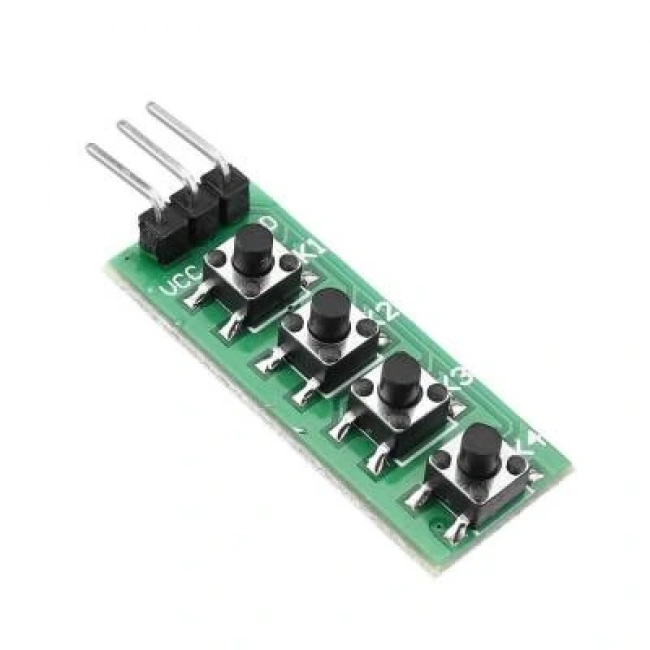 KC11B04 4 Butonlu Analog Sinyal Çıkış Kartı - Arduino Uyumlu