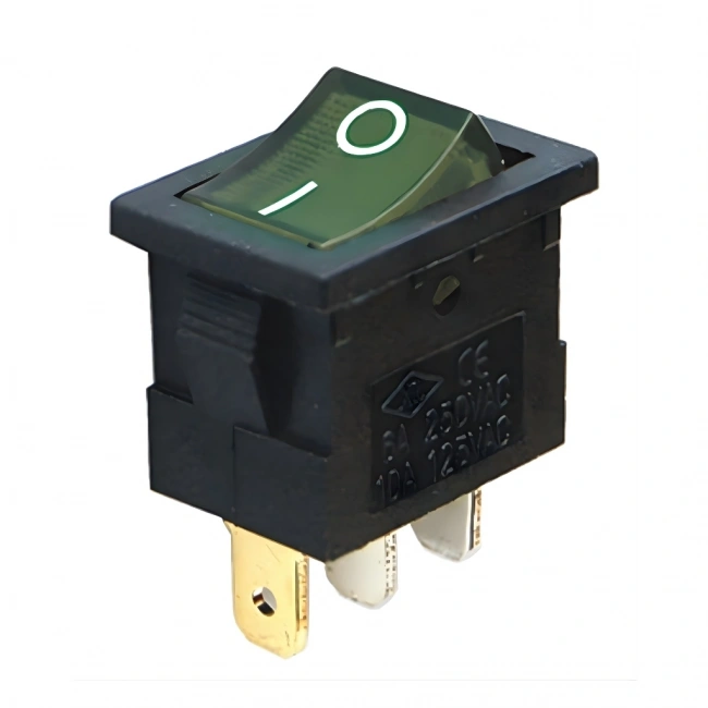 KCD1-1 Yeşil Işıklı On/Off Anahtar 3 Pin
