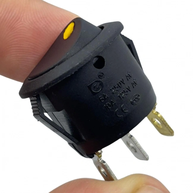 KCD1 Sarı Nokta Işıklı On-Off Anahtar 12V