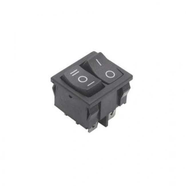 KCD2-502 İkili ON-OFF-ON Switch 5 Pin - Siyah