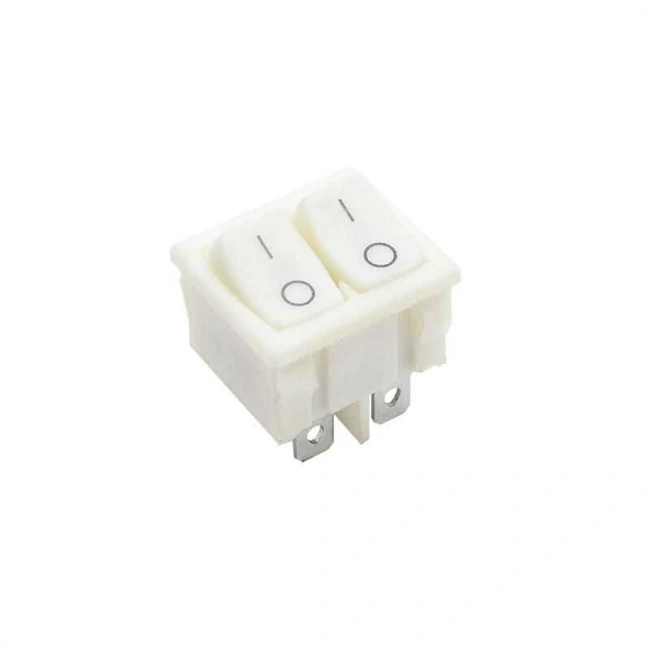 KCD2-502 İkili ON-OFF Switch 6 Pin - Beyaz
