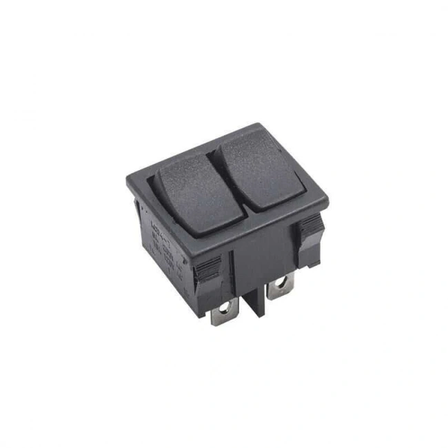 KCD2-502 İkili ON-OFF Switch 6 Pin - Siyah