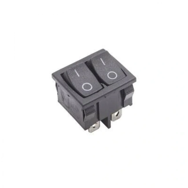 KCD2-502 İkili ON-OFF Switch 6 Pin - Siyah