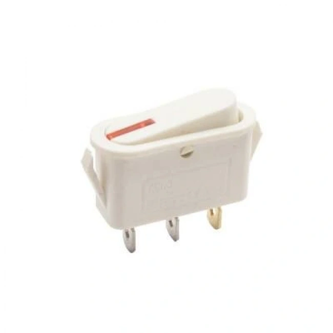 KCD3 Beyaz Kırmızı Işıklı On/Off Anahtar 3 Pin