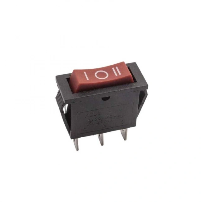 KCD3 Üç Konumlu On/Off/On Anahtar - Kırmızı