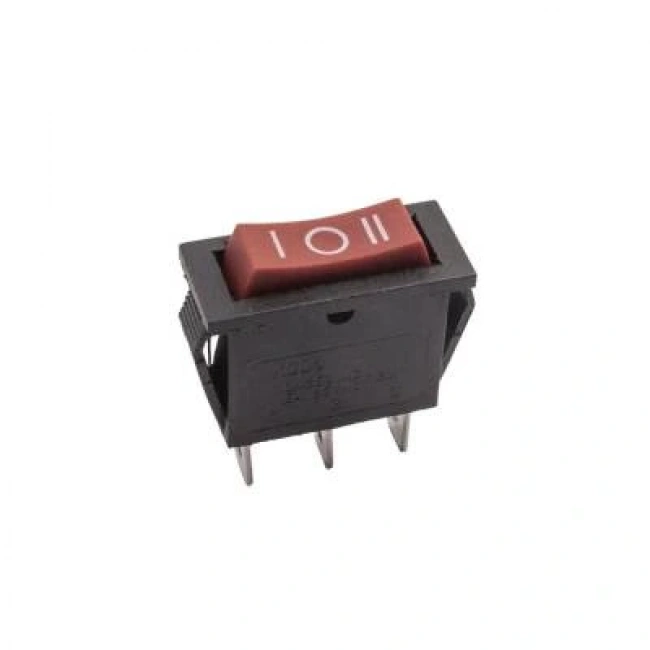 KCD3 Üç Konumlu On/Off/On Anahtar - Kırmızı