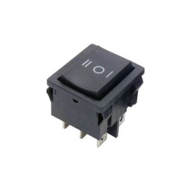 KCD4-602 ON-OFF-ON Switch 6 Pin Siyah
