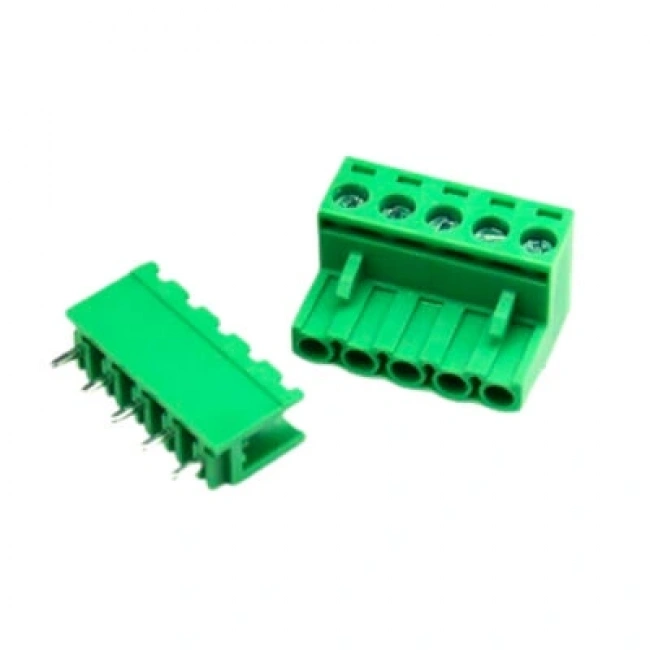 KF2EDGV-5.08-5P 180 Derece Geçmeli Dik Klemens