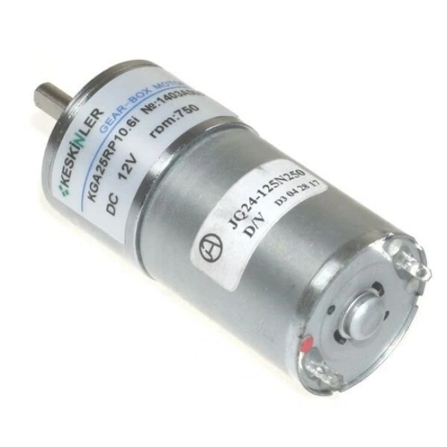 KGA-25 12V 800Rpm Redüktörlü Dc Motor