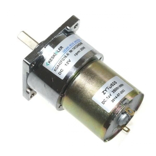 KGA-42 12V 210Rpm/520 Redüktörlü Dc Motor