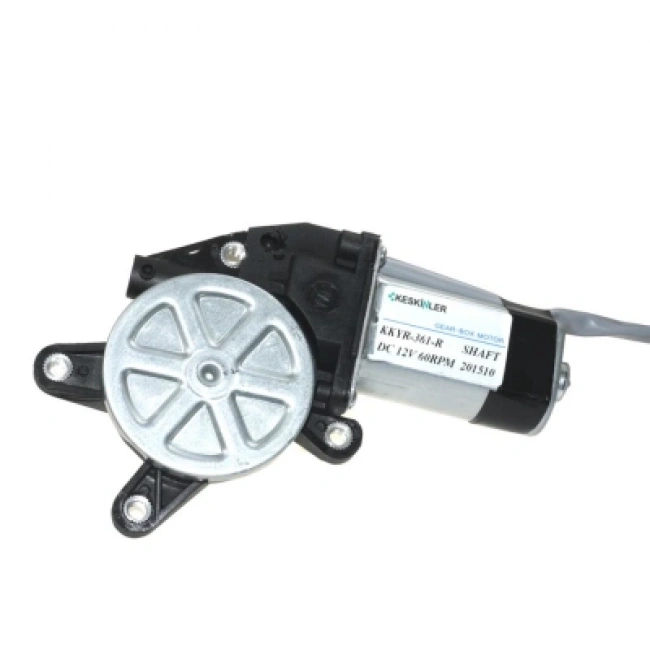 KKYR-R 12V DC 60RPM Şaftlı Sağ Cam Kaldırma Motoru