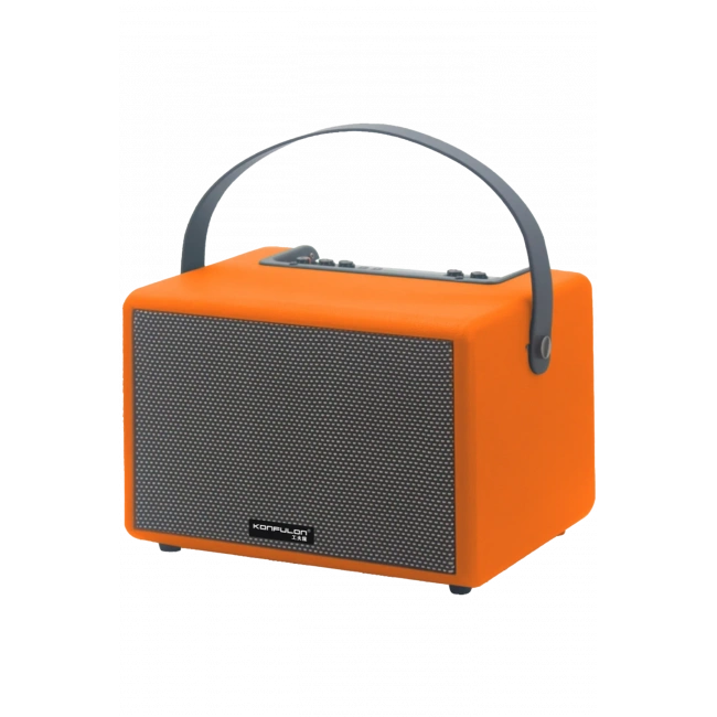 Konfulon F31 50W Sürücülü 2 Adet Mikrofonlu BT 5.2 Kablosuz Hoparlör - Turuncu