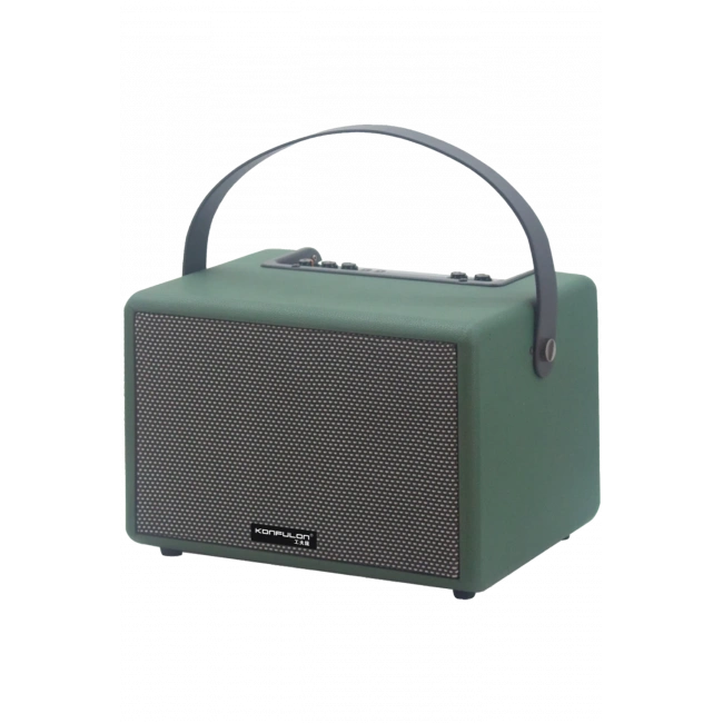 Konfulon F31 50W Sürücülü 2 Adet Mikrofonlu BT 5.2 Kablosuz Hoparlör - Yeşil