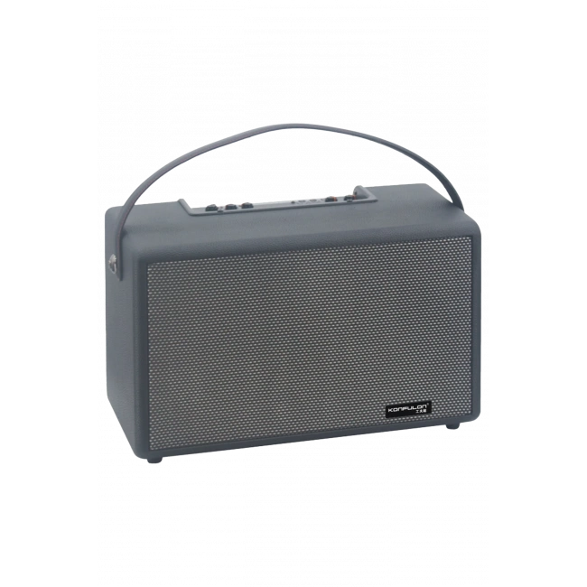 Konfulon F32 2x50W Sürücülü 2 Adet Mikrofonlu BT 5.2 Kablosuz Hoparlör - Siyah