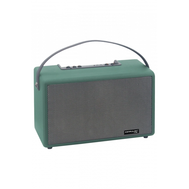 Konfulon F32 2x50W Sürücülü 2 Adet Mikrofonlu BT 5.2 Kablosuz Hoparlör - Yeşil
