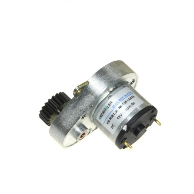 KSR 12V 80Rpm Redüktörlü ( Küçük Dişli Bağlı) DC Motor