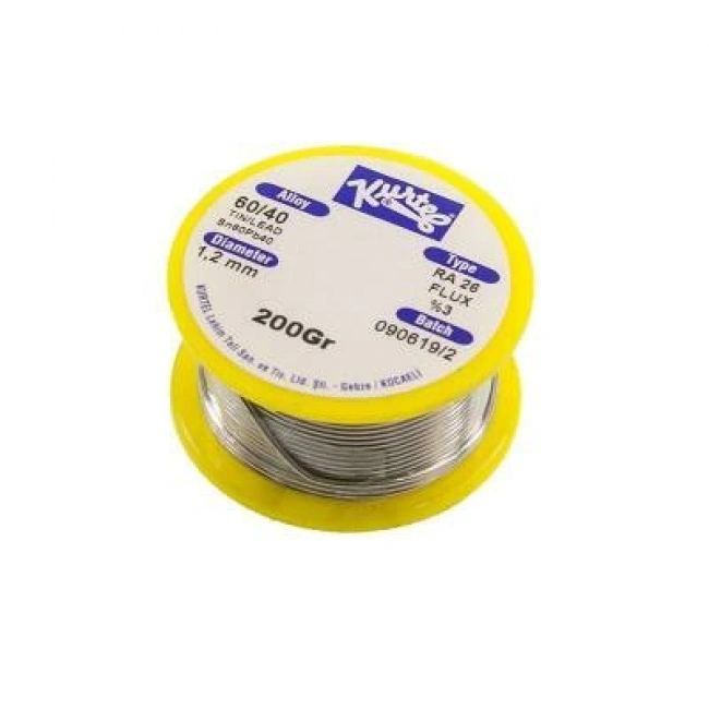 Kurtel 1.2 mm 200gr Lehim Teli (%60 Kalay / %40 Kurşun)