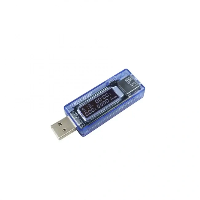 KWS-V20 Led Ekranlı USB Voltmetre Ampermetre USB Şarj ve Kapasite Cihazı