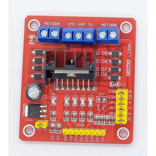 L298N Çift H Köprülü DC Step Motor Sürücü Kartı