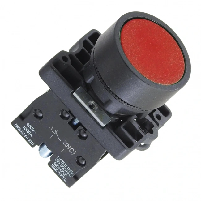LAY5-EA42 22mm Buton Normalde Kapalı Kontak Kırmızı