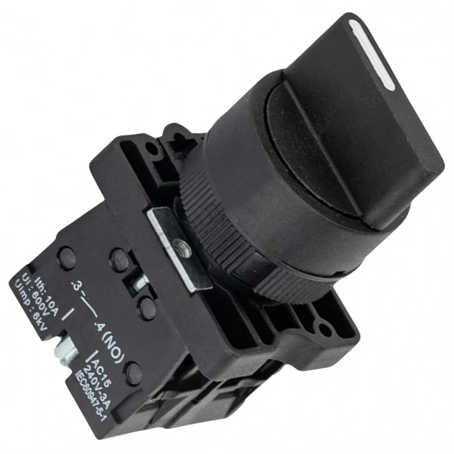 LAY5-ED33 22mm Kısa Mandal Switch 1-0-2 Kalıcı (2NO)