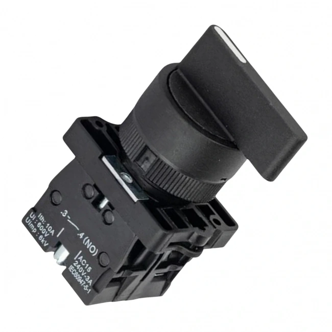 LAY5-EJ53 22mm Uzun Mandal Switch 1-0-2 Yaylı (2NO)