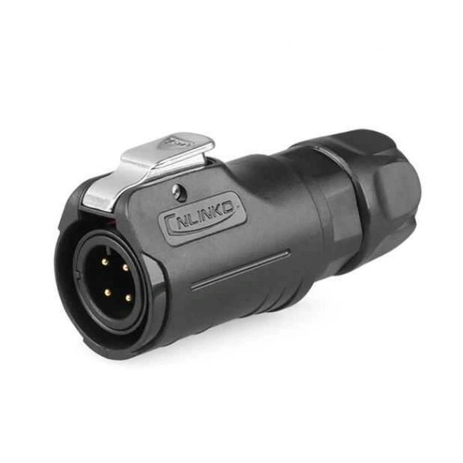 LP-12-C04PE-02-001 4-Pin Su Geçirmez Konnektör - Erkek