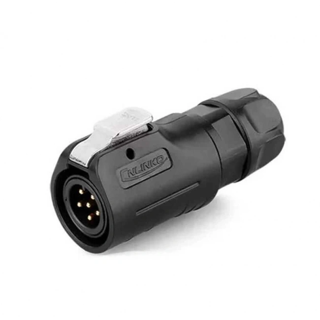LP-12-C06PE-02-001 6-Pin Su Geçirmez Konnektör - Erkek