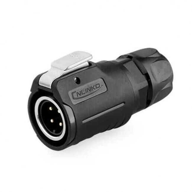 LP-16-C04PE-01-001 4-Pin Su Geçirmez Konnektör - Erkek